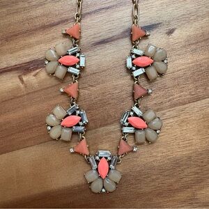 J.Crew | Resin and Crystal Statement Necklace | 18” Adjustable